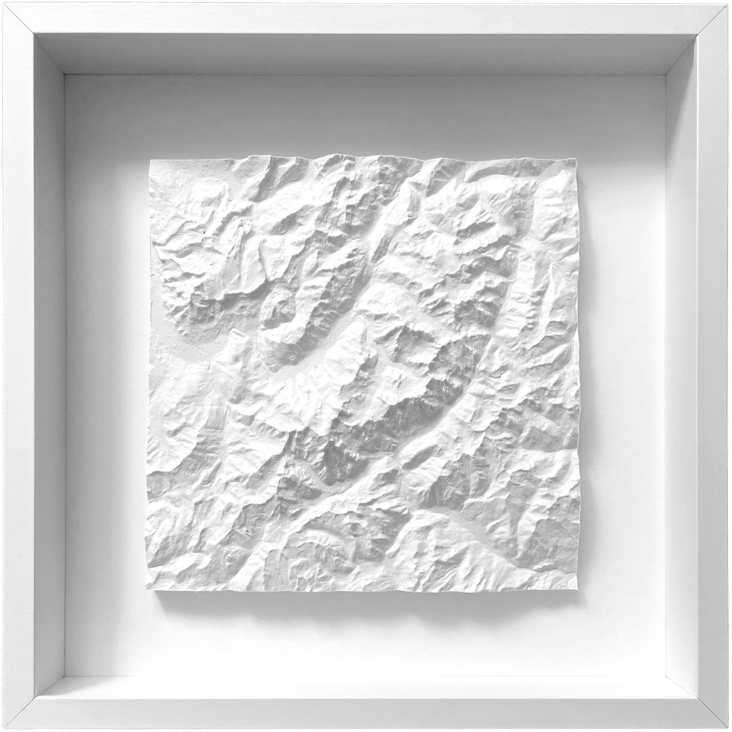 Mont Blanc, FRA - ITA | 3D Topografische Karte